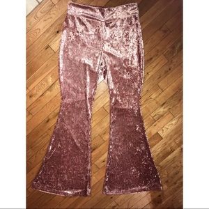 Velvet Flare Pants